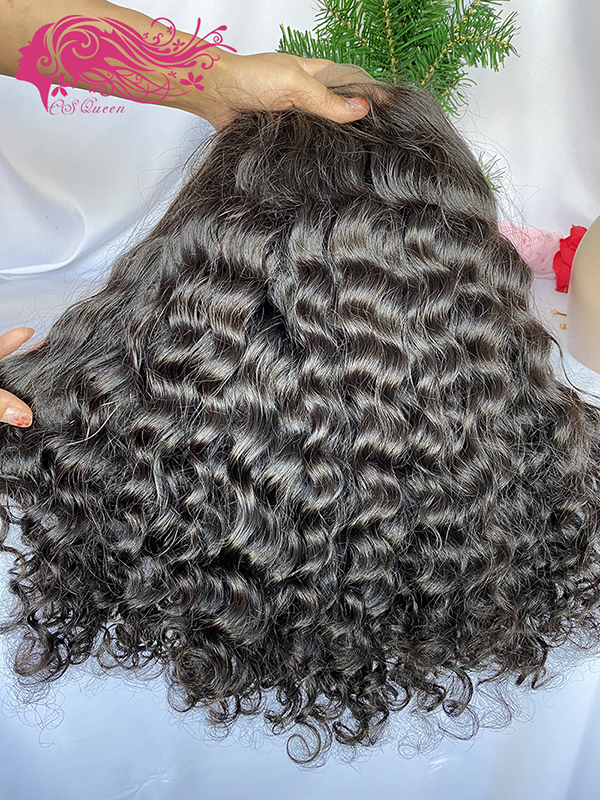 Csqueen Raw Rare Wave 13*4 HD Lace Frontal wig 100% Human Hair HD Wig 180%density - Click Image to Close